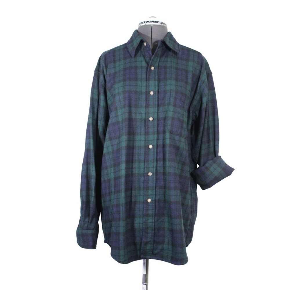 Pendleton men's Authentic Blackwatch tartan plaid wool Lodge shirt M